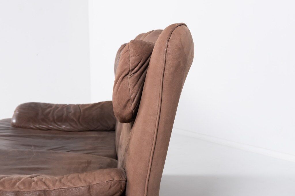 Vintage 2-seater sofa in aniline leather from the 1970s