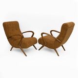 Attribute to Paolo Buffa Mid-century Modern Italian Bouclè Armchairs, Pair