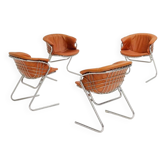 Flynn dining chairs by Gastone Rinaldi for Thema, 1970s, set of 4