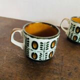 Set of 4 cups Motif Noix Belguim Boch