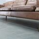 Danish mid-century three-seat brown leather sofa, 1970s