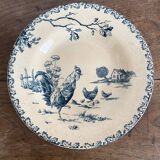Gien ironstone plates, Roosters model