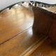 Wooden console table / vintage folding desk with mirror and small drawer