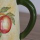 Vintage yellow and green ceramic coffee pot