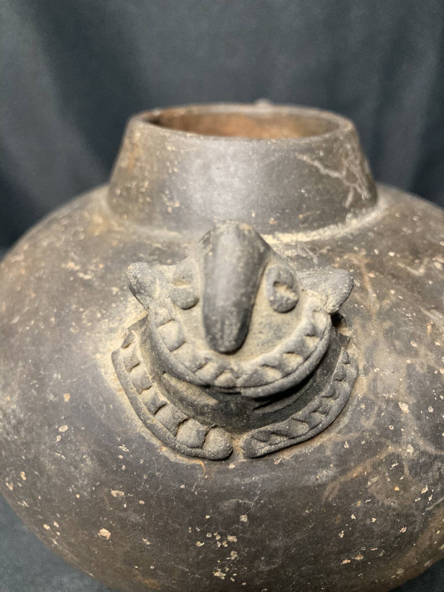 Ethnic art terracotta pot Coclé Panama early 20th century