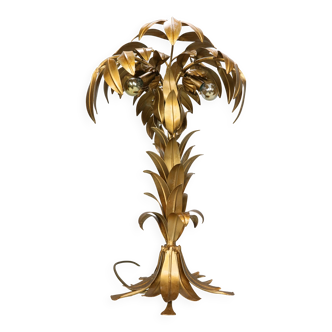 Lampe de table palmier hollywood regency hans kogl métal doré 1970