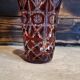 Red crystal vase