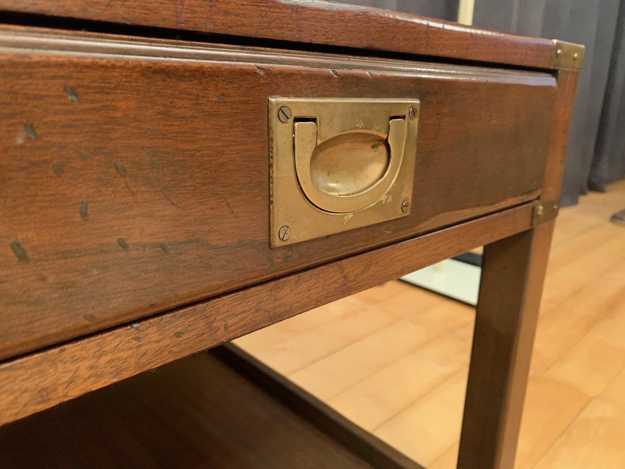 Reh Kennedy style officer's side table for Harrods London, UK, 1950s