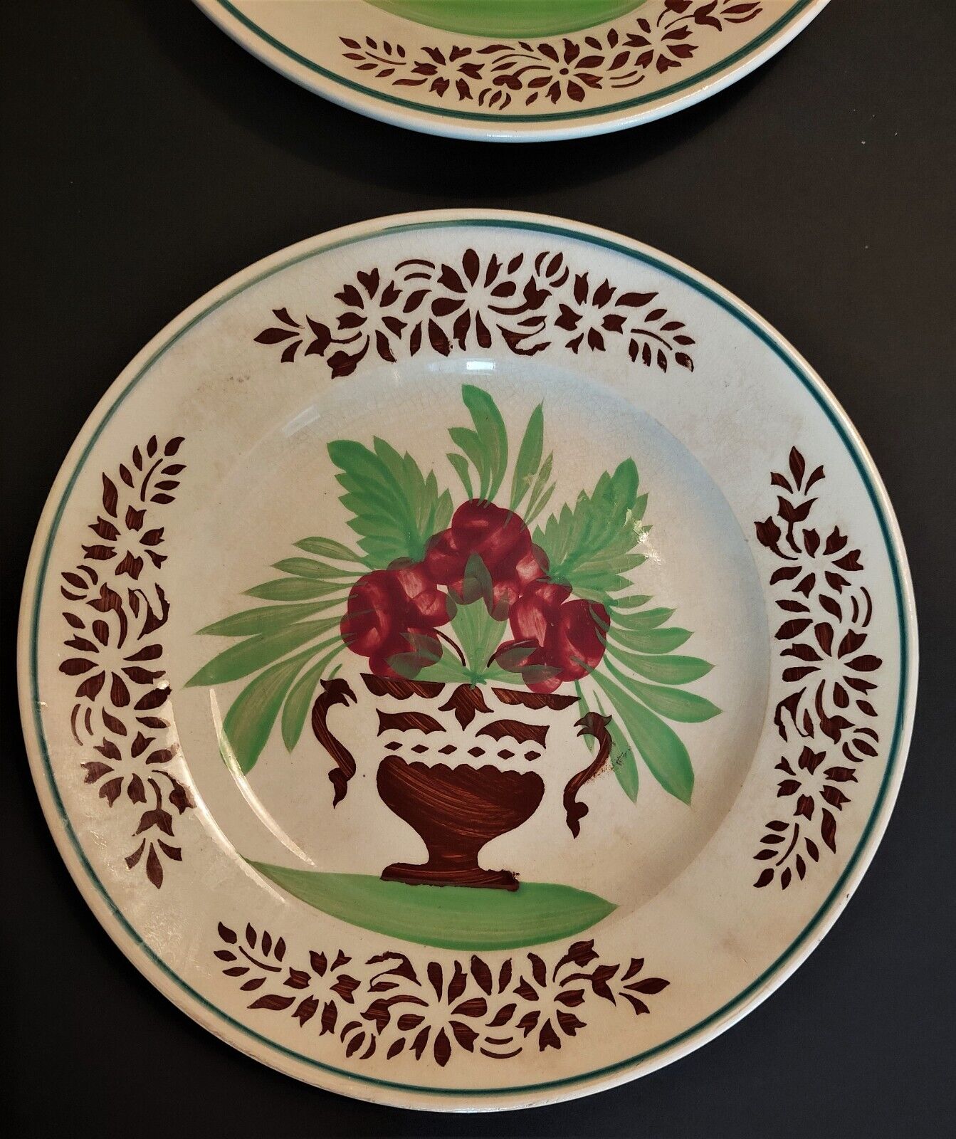 Sarreguemines flat plates late nineteenth series of four