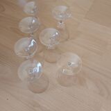 Set of 7 crystal glasses