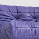 Vintage purple leather Togo 2 seater sofa by Ligne Roset 1990s