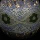 Gerbino vase in mixed clay with blue hues - Vallauris Mid-Century