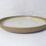 9 assiettes plates en grès vintage