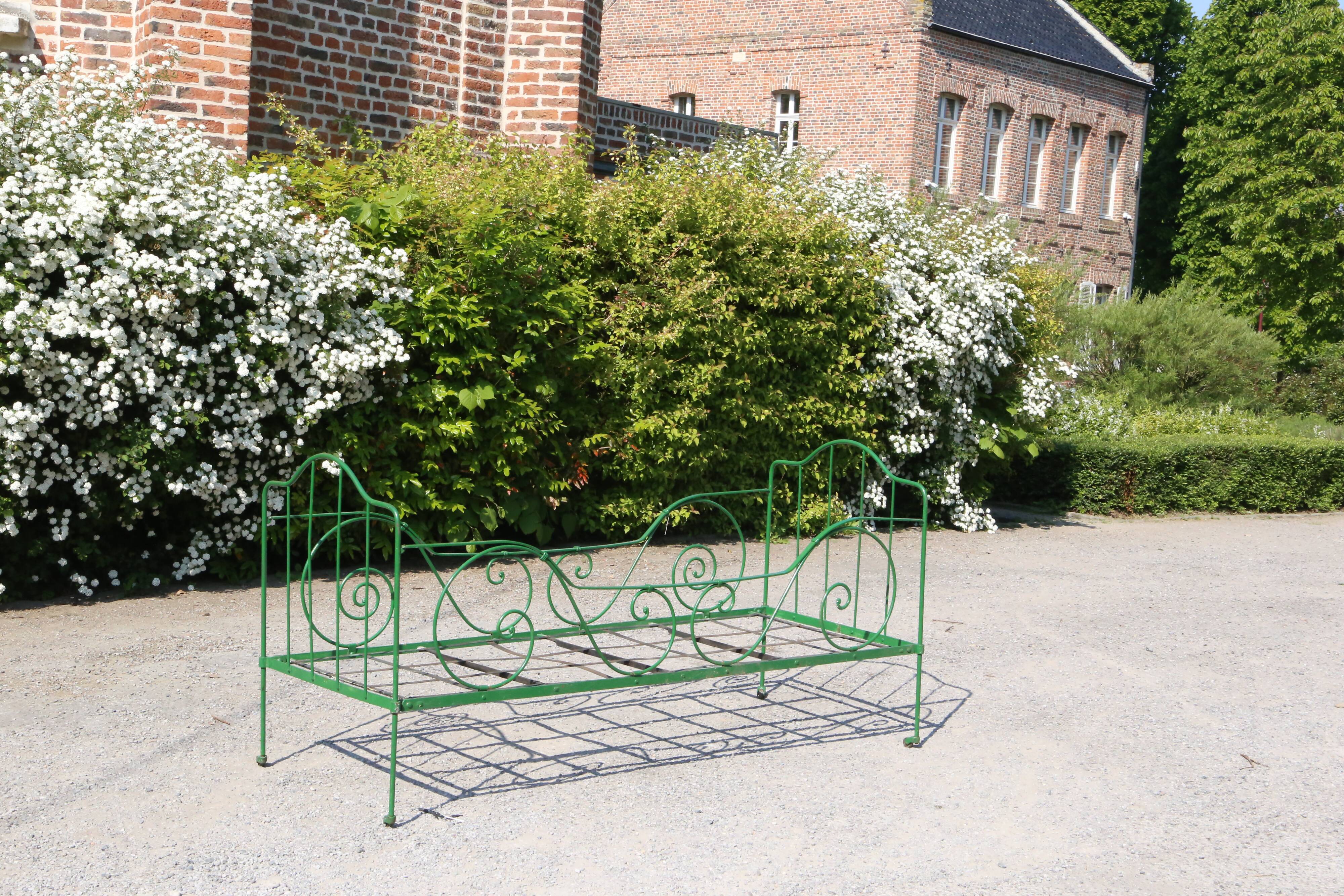 Antique metal bed, vintage