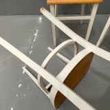 3 chaises en bois, Tchécoslovaquie années 1950