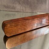Navy-style pen tray in mahogany and brass