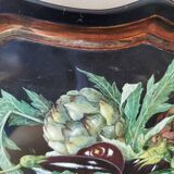Vintage painted metal tray, still life