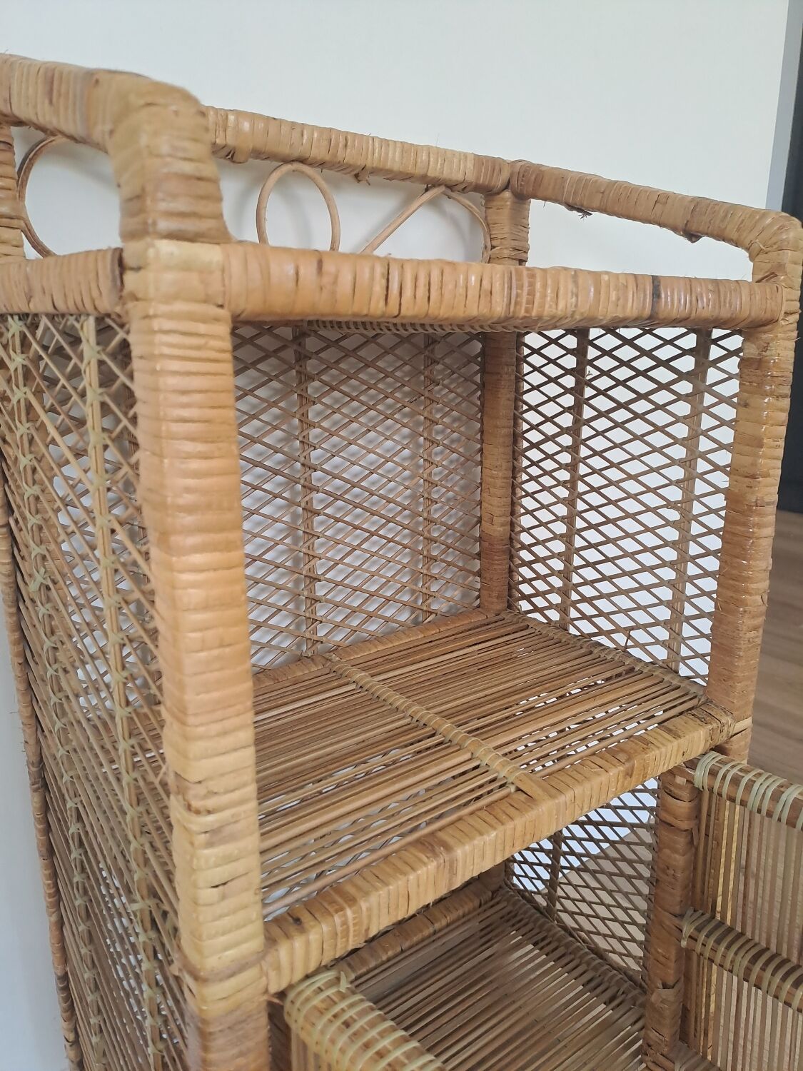 Rattan shelf/cabinet