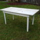 White wood loom table