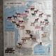 Vintage school map MDI France Rhône