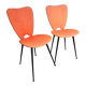 set of 2 red leatherette chairs from the 1960s