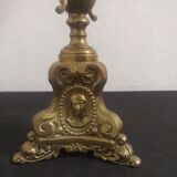 Pair of brass lamps at the end of the 19th century