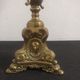 Pair of brass lamps at the end of the 19th century