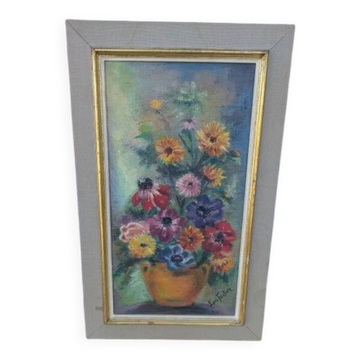 Tableau ancien, bouquet