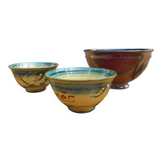 Set of 3 corsican ceramic
