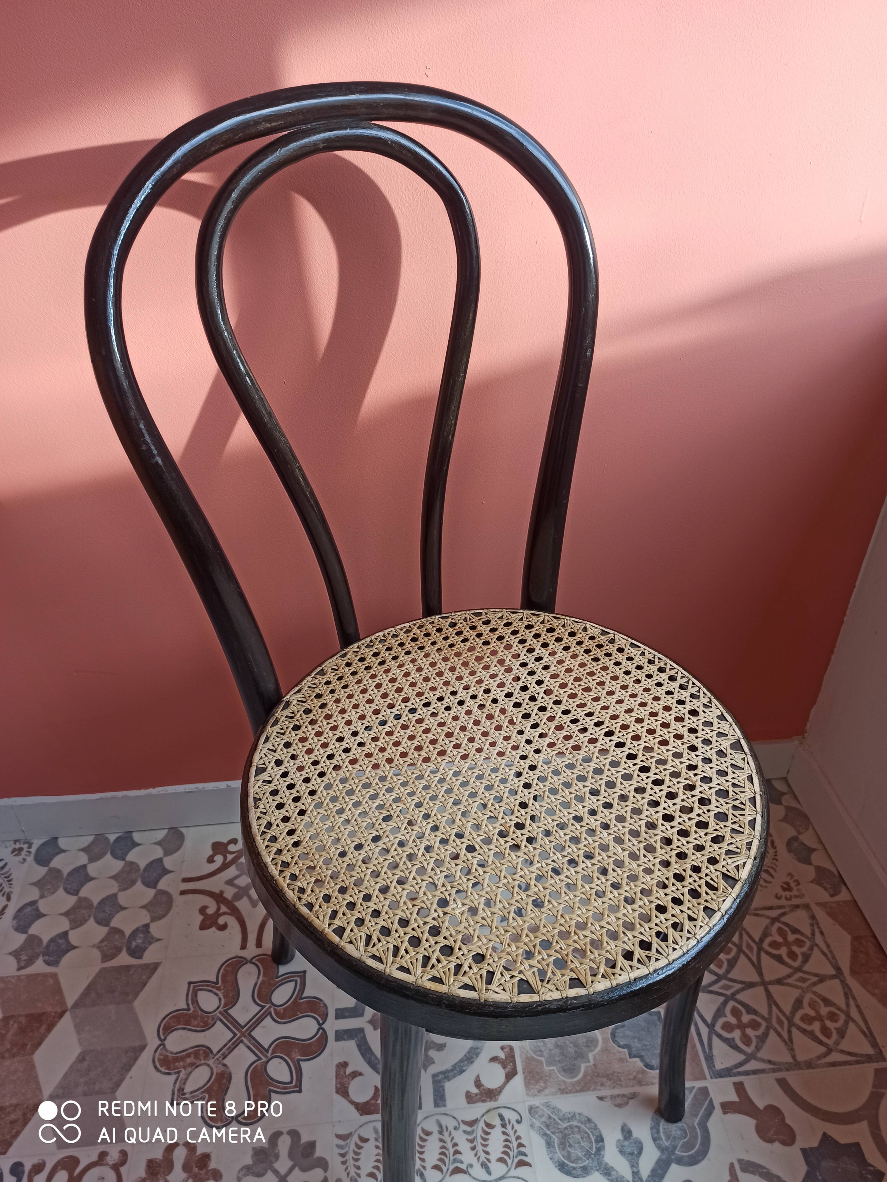 Vintage wooden chair and canning