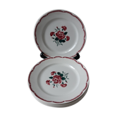 Set of 6 flat plates Badonviller 30s