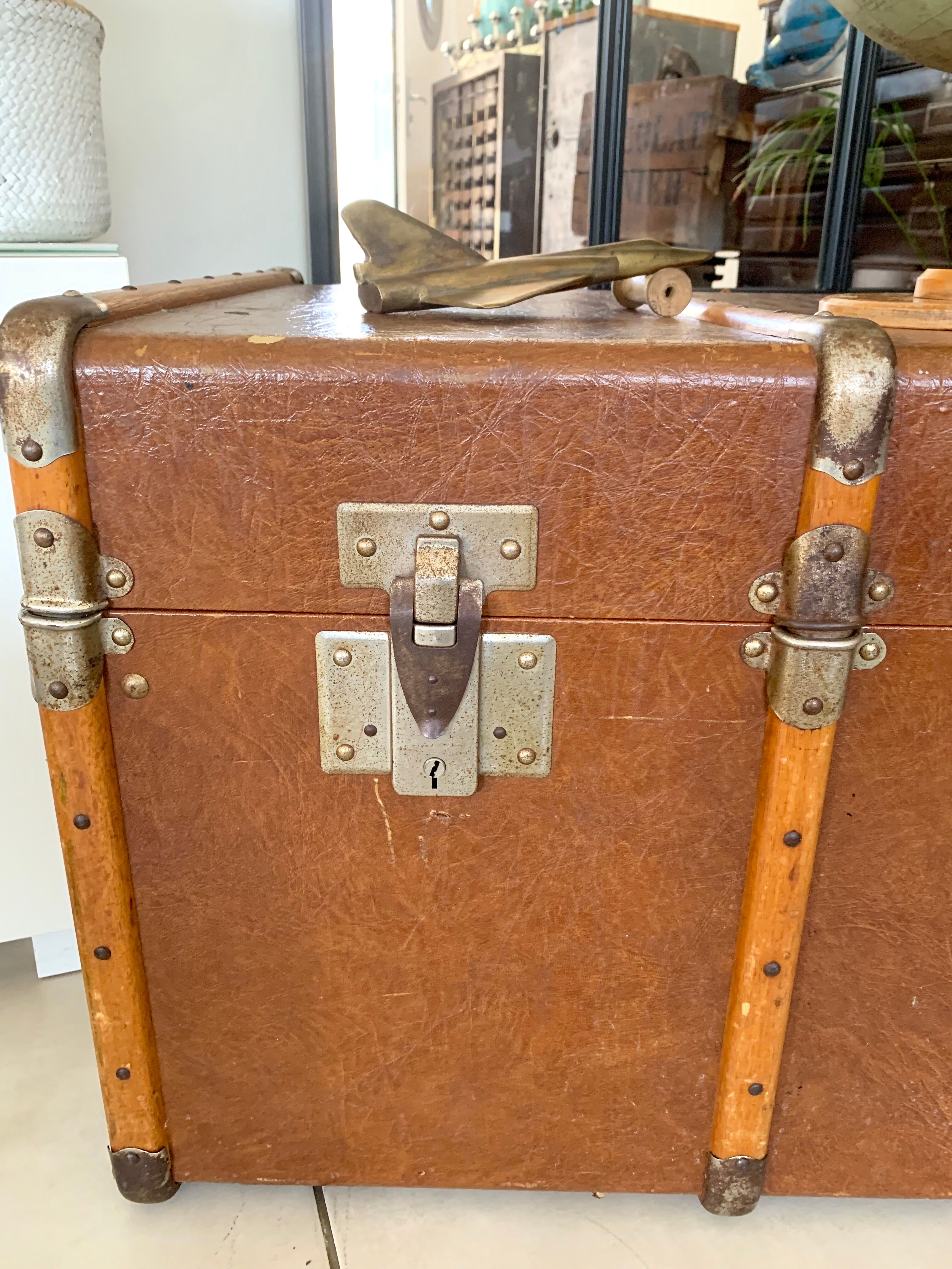 Old  vintage travel trunk