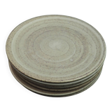 Niderville stoneware plates, weasel model