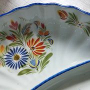 Porcelain molds & fries plate Croquet Quimper