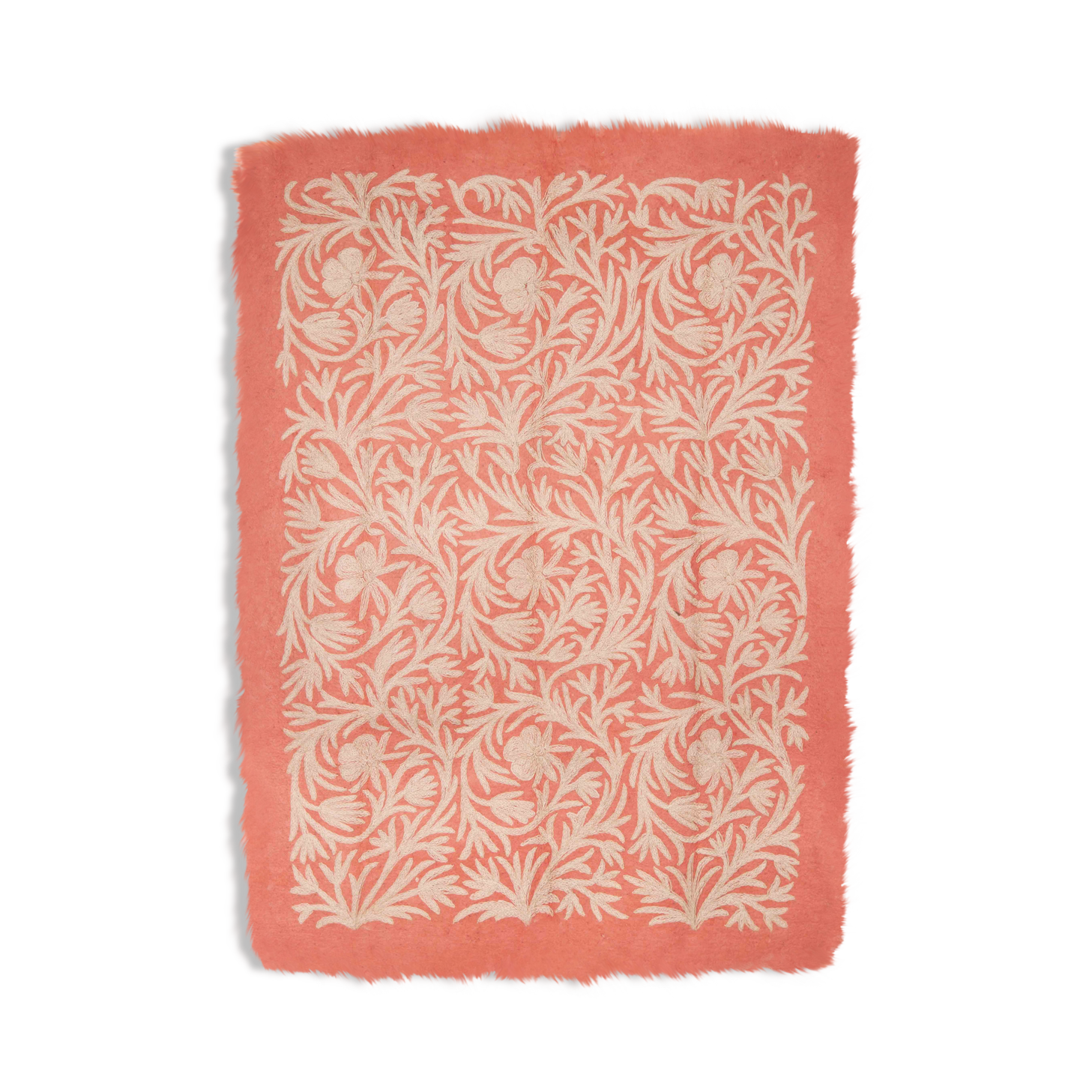 Pink/ecru namda carpet 183 x 121 cm