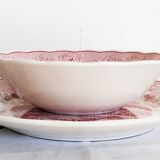Italian porcelain serving platter and salad bowl: Swiss Landscape
