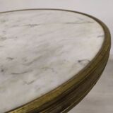 Marble bistro pedestal table