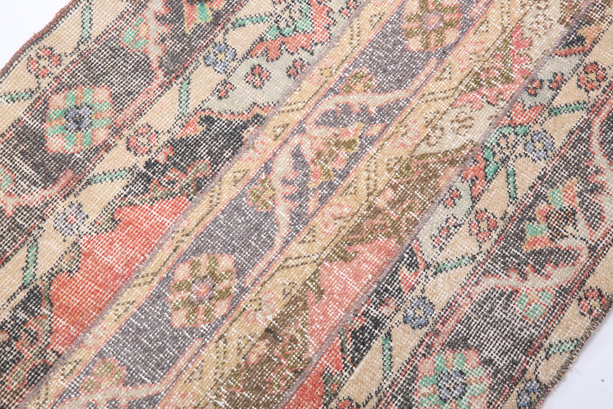 2x11 turkish vintage patchwok rug, 2x11 patchwork runner