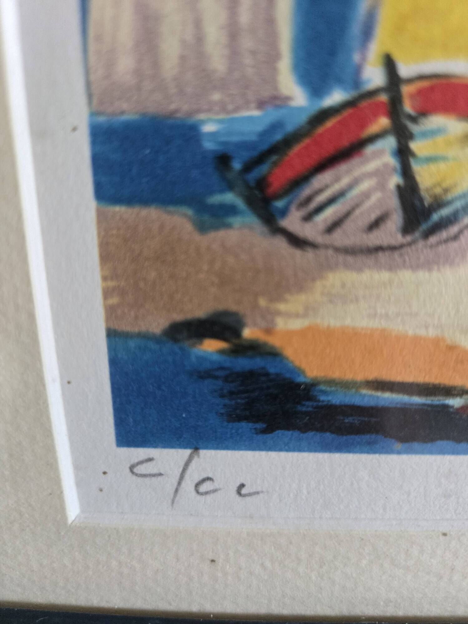 Lithograph F. Daguin "The Yellow Sails" 100/200