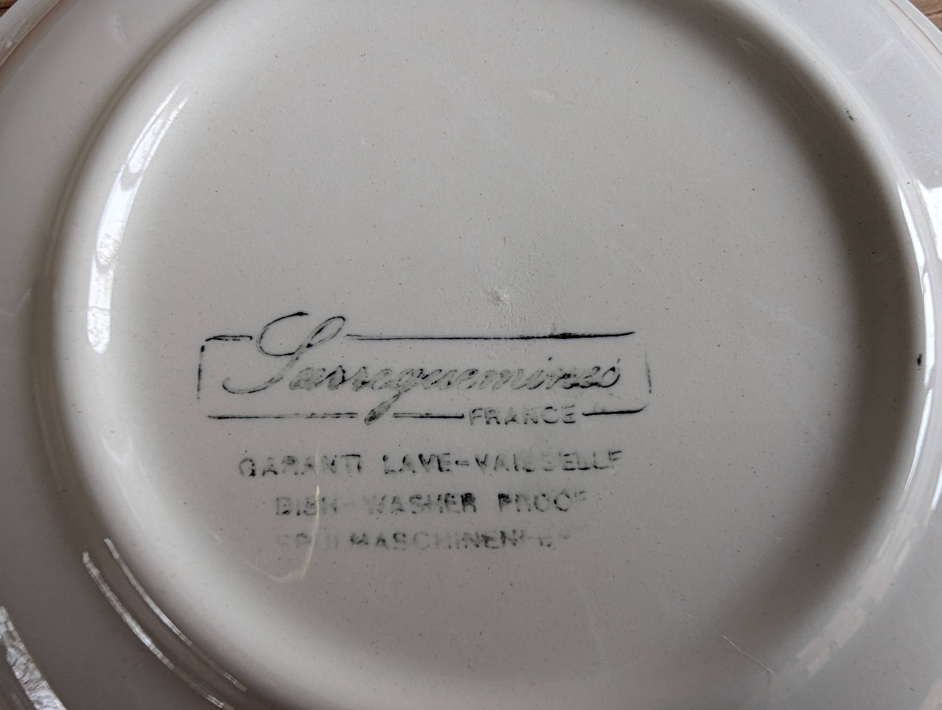 5 deep plates Sarreguemines