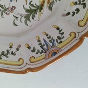 Assiette ancienne en faïence vieux Nevers fin 19ème