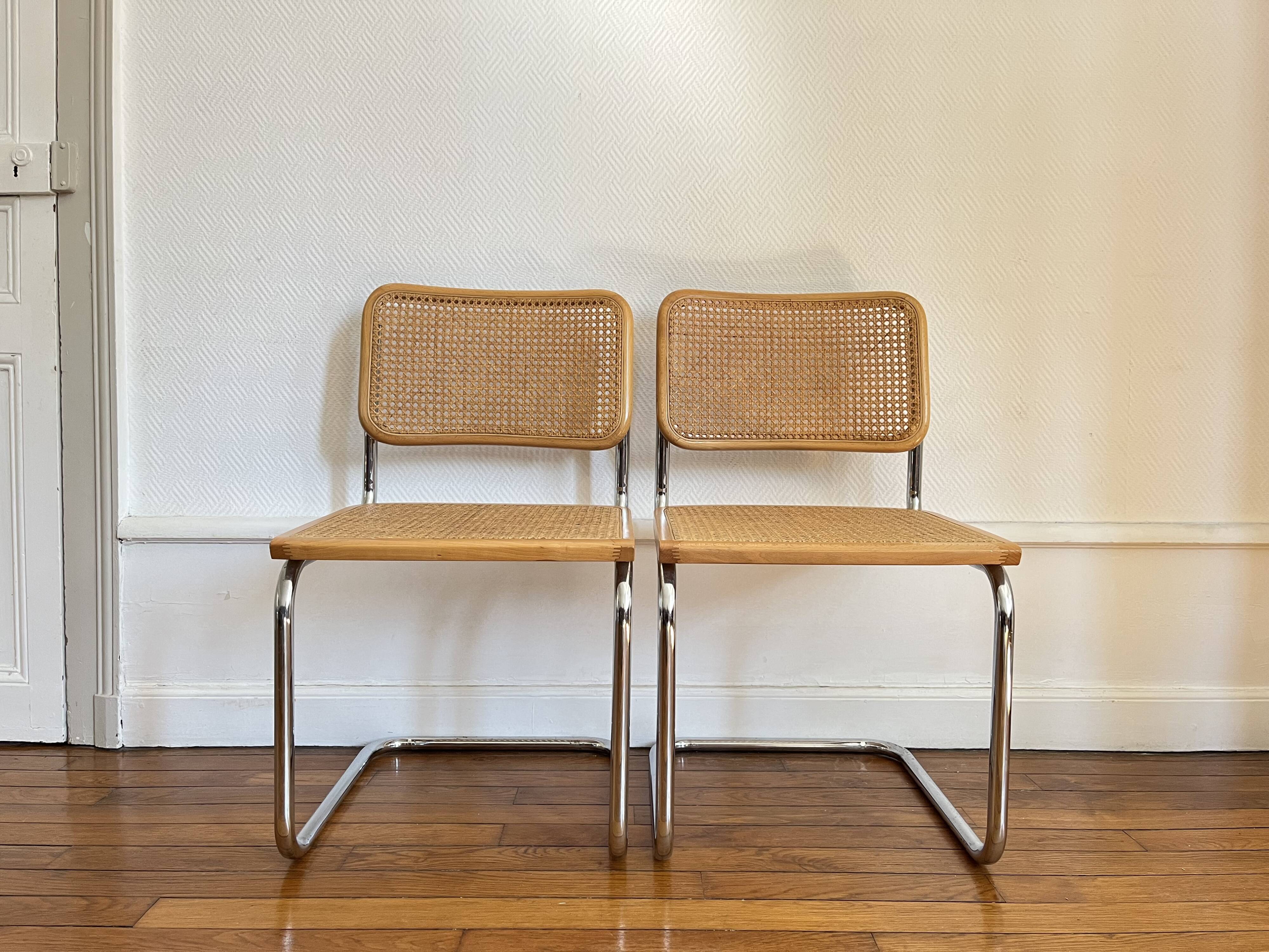 Set of 2 Cesca chairs by Marcel BREUER b32