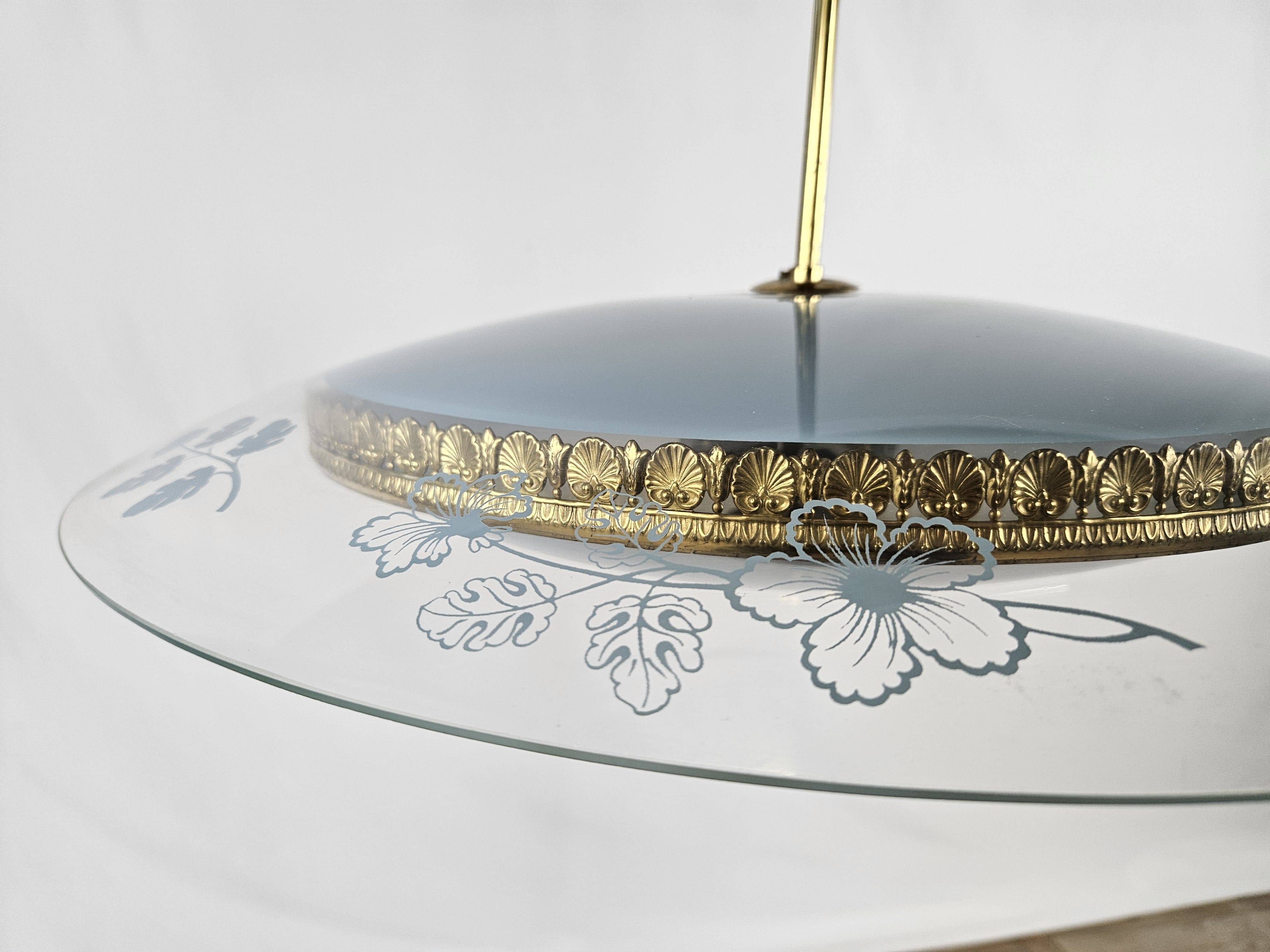 Lustre attribué à Pietro Chiesa pour Fontana Arte, années 1940