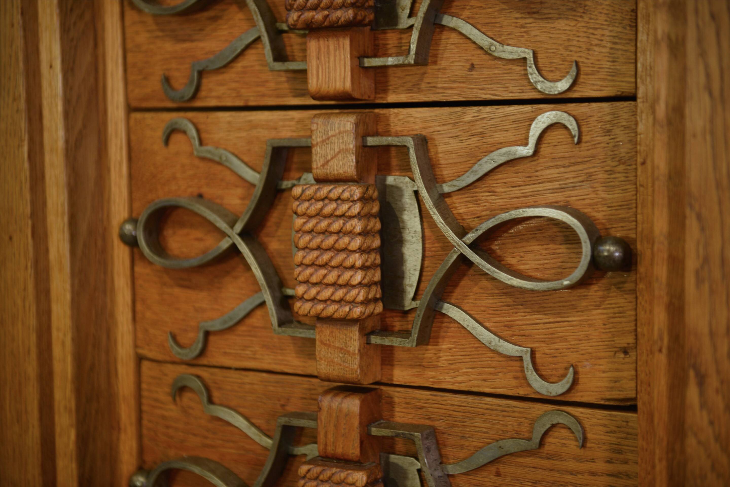 Oak buffet by Charles Dudouyt 1940s