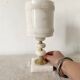 Vintage lamp in alabaster and golden brass