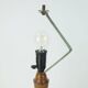 Lampe de table cocon en bois de cerisier, années 1970
