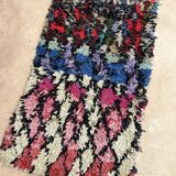 Colorful Boucherouite Berber rug - 64 x 196 cm