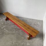 Scandinavian oak bench