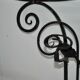 Coat rack wrought iron mirror