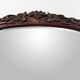 Large mirror (2 metres) Art Nouveau in carved mahogany with high-relief decoration.